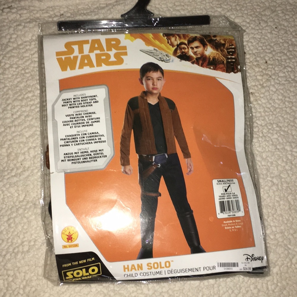 BRAND NEW Star wars Han Solo costume for kids!